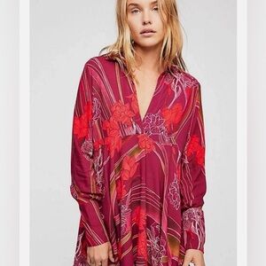 Free people red tunic - XS